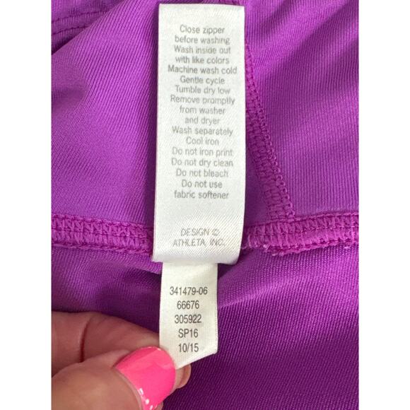 Athleta Sonar Capri Compression Leggings Purple Size S - Picture 7 of 9